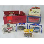 Seven die-cast model vehicles: Matchbox Collectors Limited Edition Millennium Tractor trailer (with