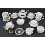 A quantity of ceramics including part Coalport tea service.