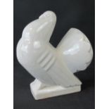 An Art Deco Craqueles pigeon by G. Ventrillon, St. Clement c1930.