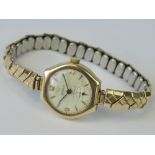 A 9ct gold ladies manual wind Watex watch, hallmarked Chester 375, 17 Jewel Incabloc movement,