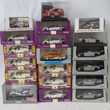 10 die-cast model racing cars by Onyx and other makers; all with original boxes.