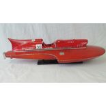 A finely detailed handmade contemporary 1/10th scale static model; the 1954 Ferrari Hydroplane,