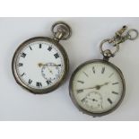 Two HM silver open face pocket watches, one Birmingham 1917 - AL Dennison No304273,