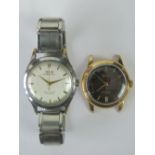 A 1950's Gents Oris Waterproof Swiss made 15 jewel manual winding watch upon an expanding steel