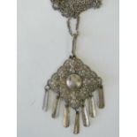 A Czechoslovakian 900 silver necklace,