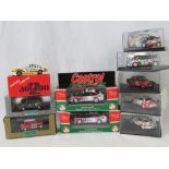 10 die-cast model racing cars including a Solido BMW 530 Kinley,