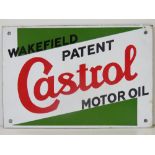 A very fine reproduction enamel advertising sign for "Wakefield Patent Castrol Motor Oil"; 17.