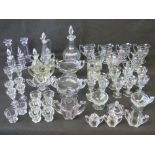 A large quantity of vintage Krys-tol Chippendale pressed glassware including bowls, vinaigrettes,