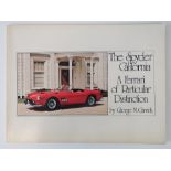 Book; 'The Spyder California, A Ferrari of Particular Distinction' by George Carrick,