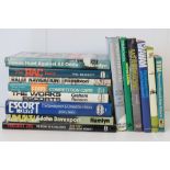 A quantity of assorted motorsport and car themed hardback books including Escort MI,