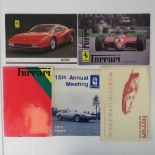 A Ferrari colour brochure and specification sheet for the Testarossa, 412, 328 and Mondial.