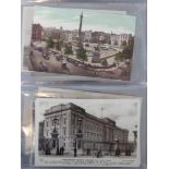 An album of approx fifty postcards, some used, historical sites and landmarks in Britain.