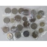 A small quantity of coins including commemorative crowns, £5, £2 etc.