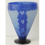 A Le Verre Francais (Charles and Ernest Schneider, 1918-32) Art Deco cameo glass vase,