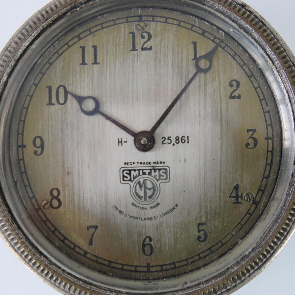 An early 20thC Dashboard Clock by Smiths type H-25861 c1920s; bezel-wind & adjust, - Image 2 of 3