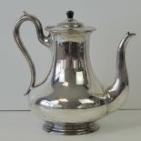 A good oversized silver plated coffee pot by Elkington and co, standing 27cm high.