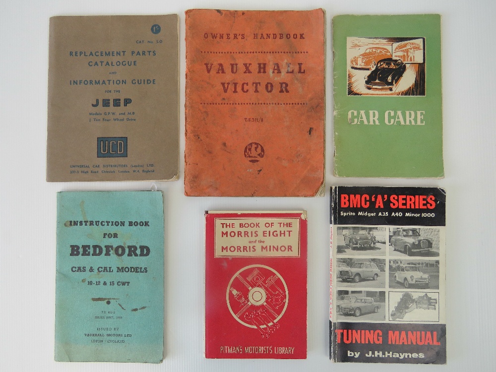 A quantity of vintage owners manuals for Vauxhall Victor, Bedford 10, 12 & 15 CWT vans,