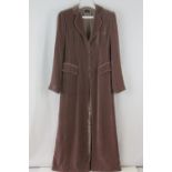 Hobbs; a velvet full length evening coat, 18% silk, size 8 (approx sizes; waist 76cm,
