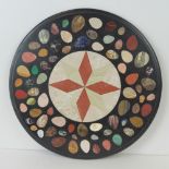 A 20th century pietra dura specimen table top,