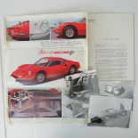 An Original Farrari Dino Pininfarina folding colour brochure,