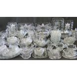 A large quantity of vintage Krys-tol Chippendale pressed glassware including bowls, jugs, dishes,