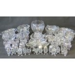 A large quantity of vintage Krys-tol Chippendale pressed glassware including bowls, dishes, sundaes,