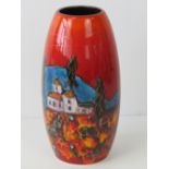 An Anita Harris studio pottery vase in Tuscany design, 18cm high.