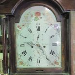 An eight day Scottish long case clock having painted face marked William Scott, Lauder upon.