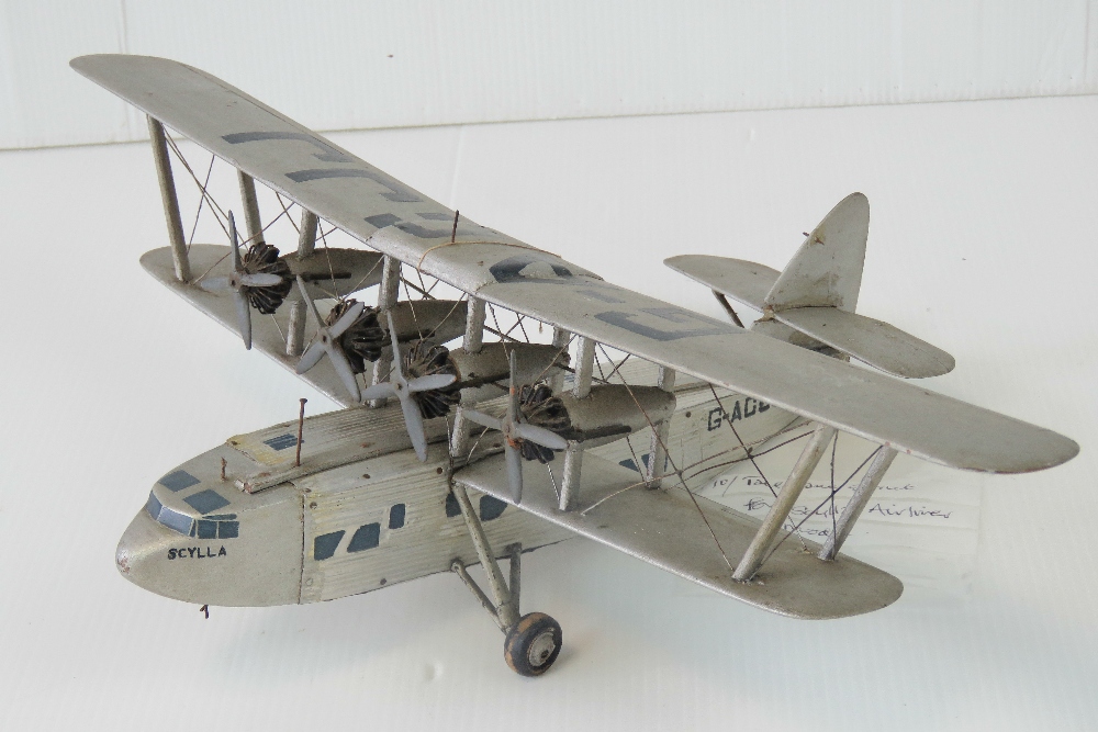 Imperial Airways "Scylla" G-ACJJ - A fine scale-model of the four-engined passenger biplane - Image 3 of 3