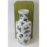 A delightful 19th century Oriental export white ground shoulder vase,