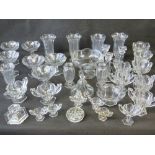 A large quantity of vintage Krys-tol Chippendale pressed glassware including footed bowls,