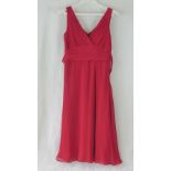 Hobbs; silk dress, size 8 (approx sizes - waist 70cm, length from shoulder 113cm).