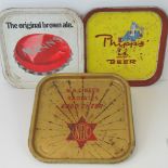 Three vintage advertising beer trays; Phipps Beer, The Northampton Brewery Company,