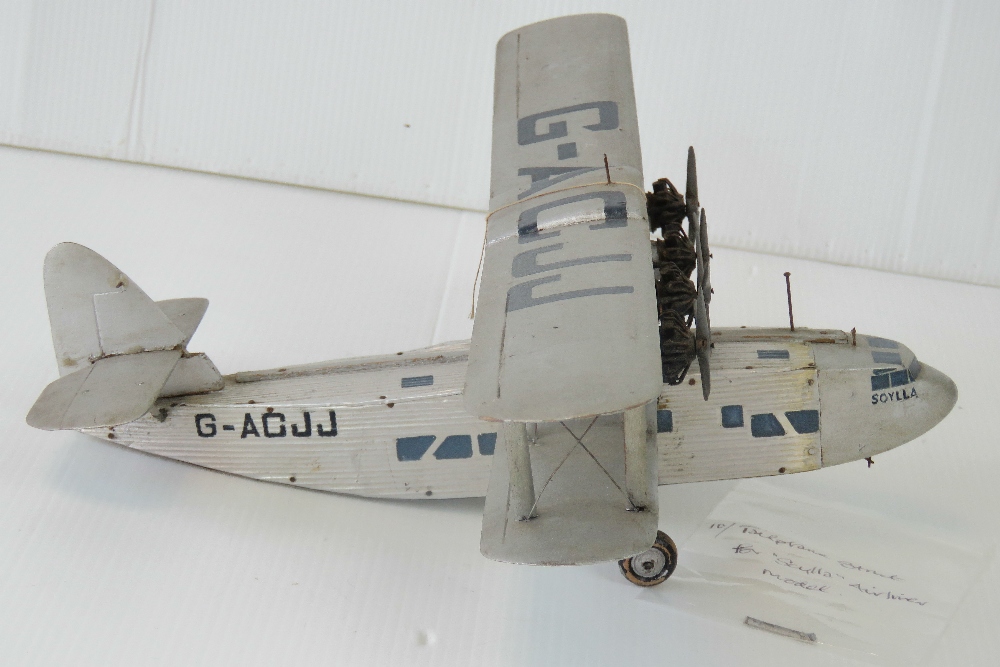 Imperial Airways "Scylla" G-ACJJ - A fine scale-model of the four-engined passenger biplane - Image 2 of 3