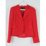Emporio Armani; a ladies two piece suit comprising jacket and trousers,