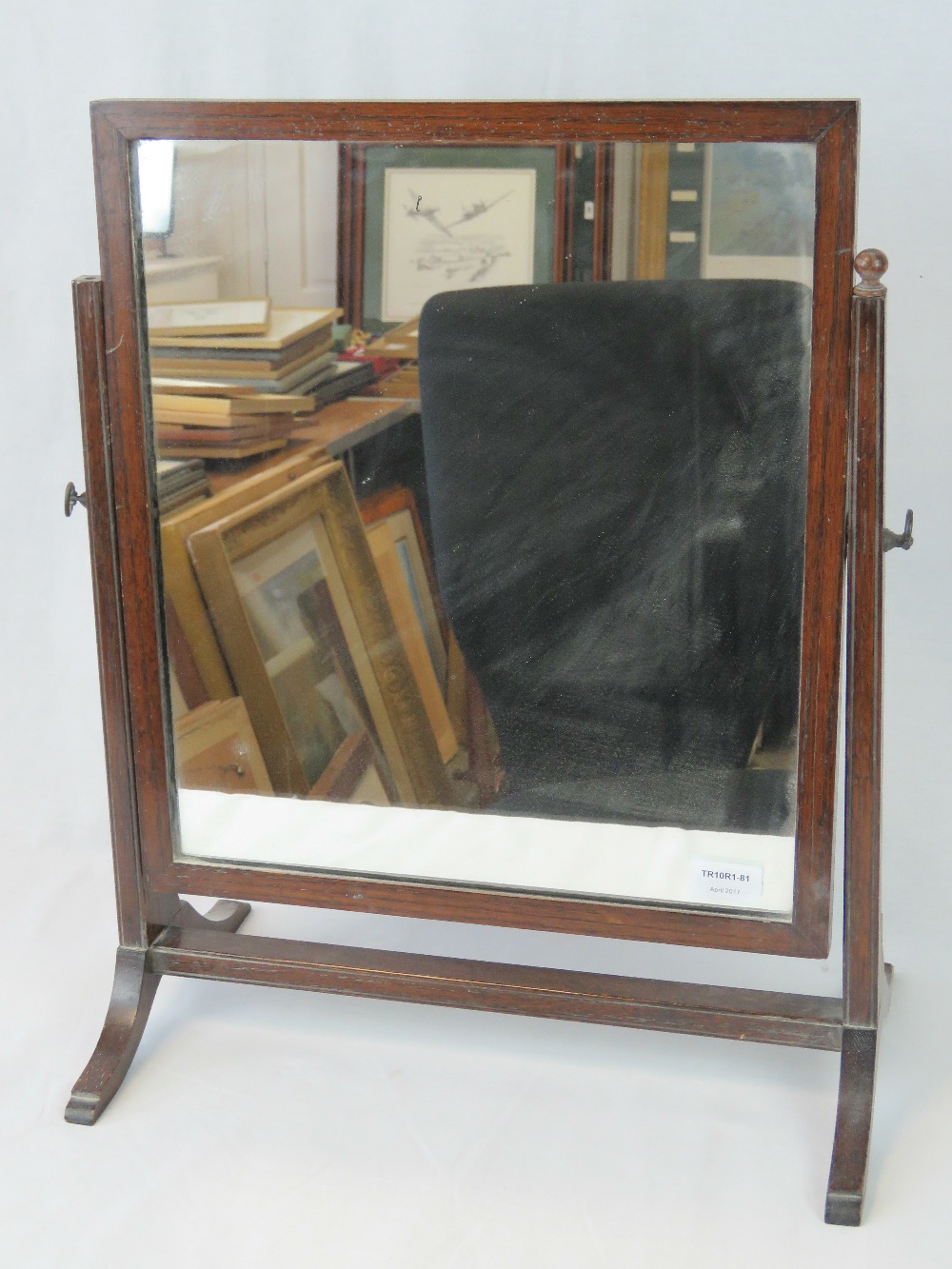 A 19th century oak framed square shaped