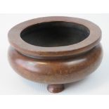 A 20th century Chinese bronze censer sta