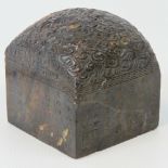 A Chinese soapstone square sectioned (se