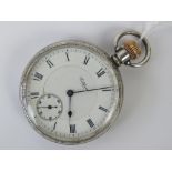 A HM silver American Waltham Watch Co op