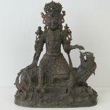 A good heavy bronze Chinese deity figuri