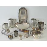 A quantity of silver plated wares includ