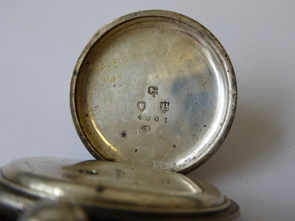 A silver open faced key wind pocket watc - Image 3 of 4