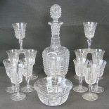 A good mallet shaped glass decanter with