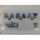 A Guernsey Post album containing Fly Navy first day covers.