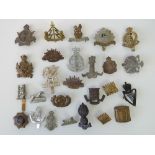 Eighteen assorted brass and nickel military buttons including; Intelligence Corps,