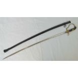 A WWII German army non-commissioned Officers sword, unengraved blade in mint condition by WKC,