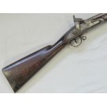 An original early 18th century flintlock rifle, bearing a lion ardent mark to side action,