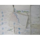 A quantity of operational navigational charts,