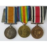 A trio of British medals for GNR William R Purdy R.A.