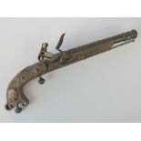 A 20th century copy of an 18th century Murdoch flintlock pistol,